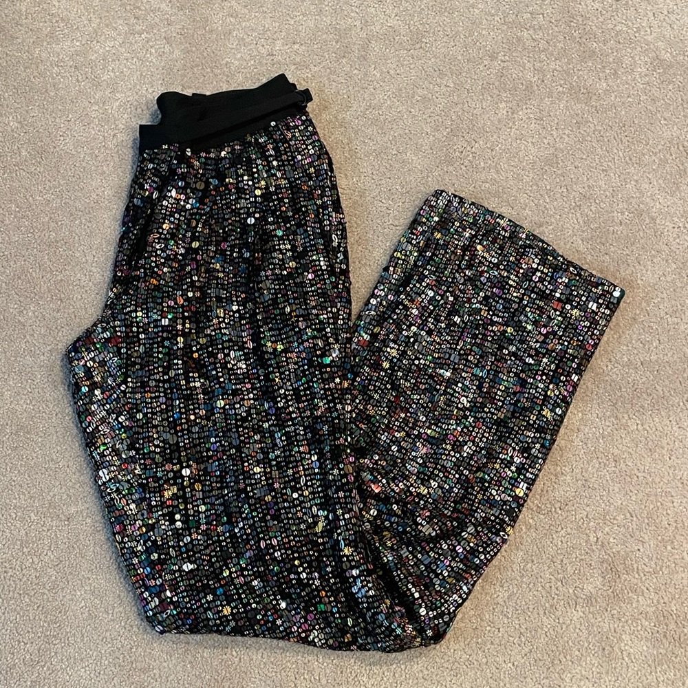 Rebecca Minkoff Rainbow Sequin Embellished Pants